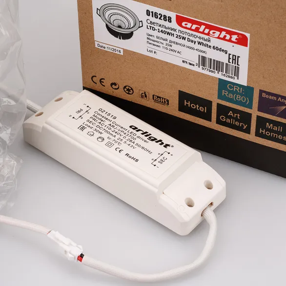 Светодиодный светильник LTD-140WH 25W Day White 60deg (Arlight, IP40 Металл, 3 года)