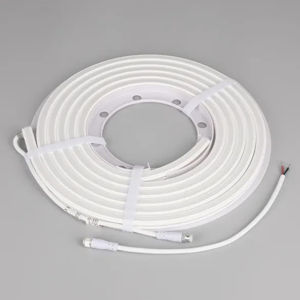Светодиодная лента герметичная WAVE-SIDE-DOUBLE-A120-16x15mm 24V White6000 (15 W/m, IP67, 5m, wire x1) (Arlight, Вывод боковой, 5 лет)