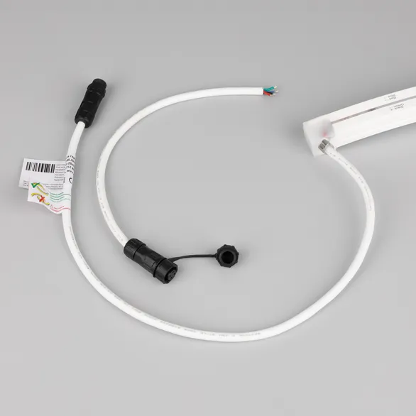 Светодиодная лента герметичная MOONLIGHT-PRO-TOP-X360-20x20mm 24V RGB (12 W/m, IP67, 10m, wire x2) (Arlight, Вывод боковой, 5 лет)