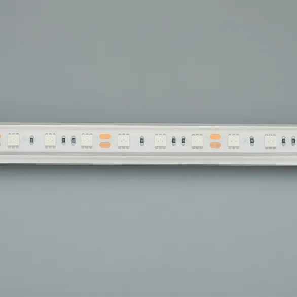 Светодиодная лента RTW 2-5000PGS 12V Yellow 2x (5060, 300 LED, LUX) (Arlight, 14.4 Вт/м, IP67)