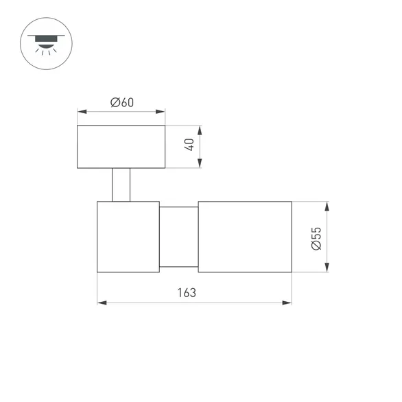 Светильник SP-ARTEMIS-SURFACE-FLAP-R55-12W Warm3000 (BK, 8-80 deg, 230V) (Arlight, IP20 Металл, 5 лет)