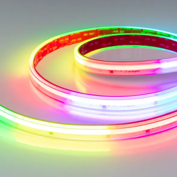 Светодиодная лента герметичная DMX-COB-PS-X1008-21mm 24V RGB-PX126 (11 W/m, IP67, CSP, 5m) (Arlight, -)