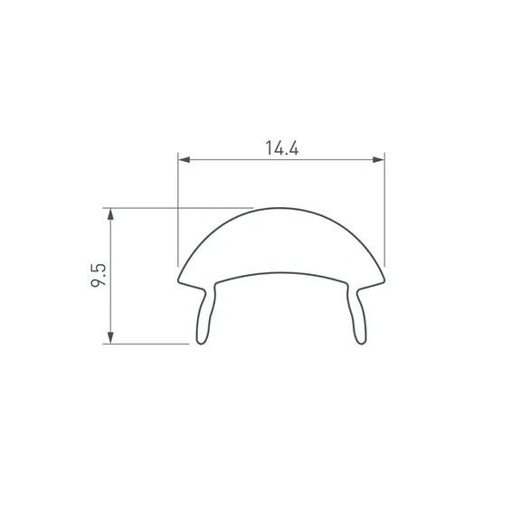 Экран с линзой SATIN-10-90 для PDS, MIC (Arlight, Пластик)