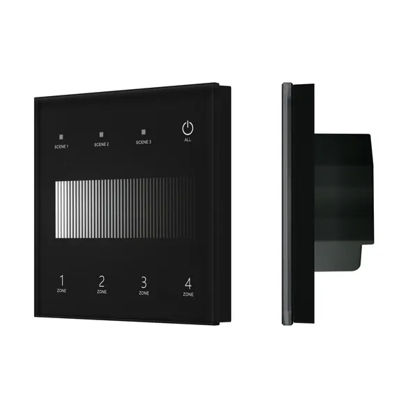 INTELLIGENT ARLIGHT Сенсорная панель SMART-DALI-301-11-4G-3SC-DT6 Черная (230V, встраиваемая, 2.4G) (IARL, IP20 Пластик, 5 лет)