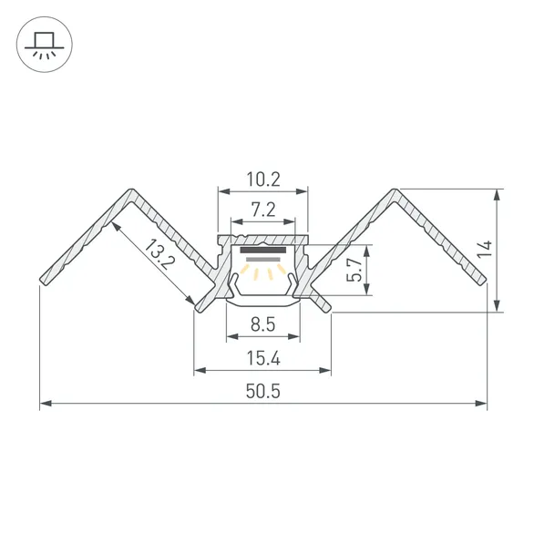 Профиль PIK-F-HIDE-INT-3000 (Arlight, Алюминий)