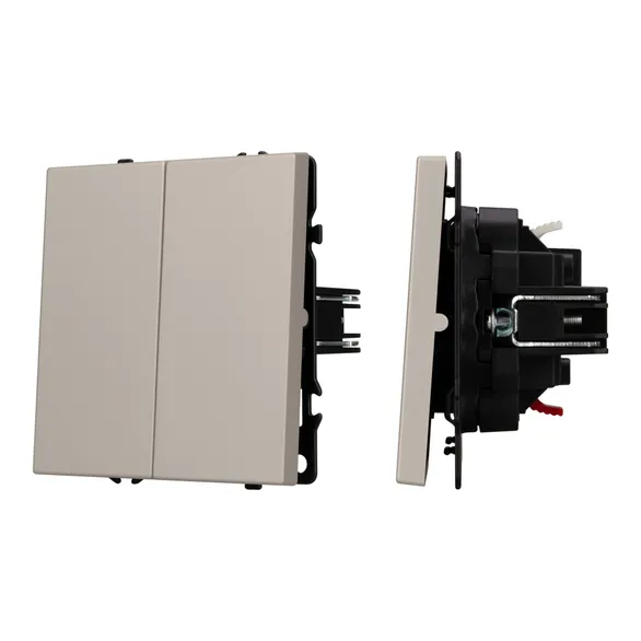 Механизм выключателя двухклавишный непроходной SWT-NOBE-MK02-SFPL-CA (230V, 10A) (Arlight, -)