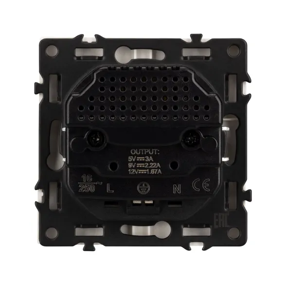 Механизм розетки с USB зарядкой SCT-NOBE-MUAC-SFPL-GD (230V, 16A) (Arlight, -)