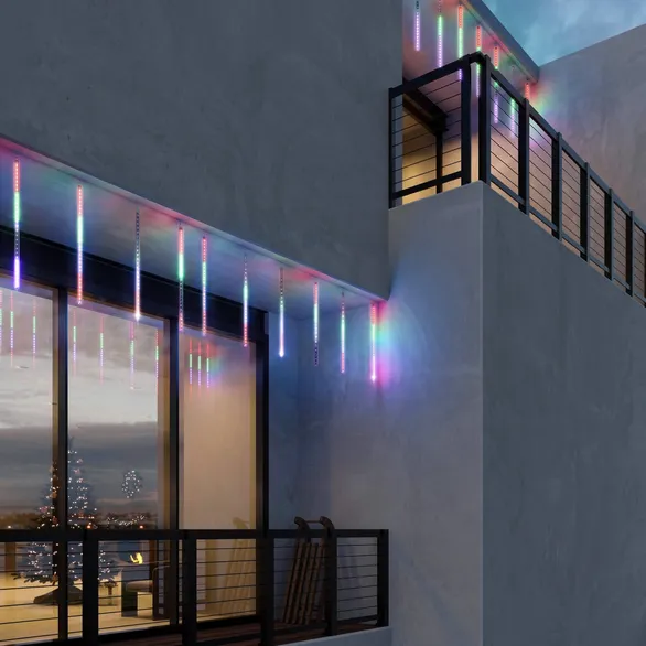 Светодиодная гирлянда ARD-ICEFALL-CLASSIC-D12-1000-5PCS-CLEAR-120LED-LIVE RGB (230V, 11W) (Ardecoled, IP65)