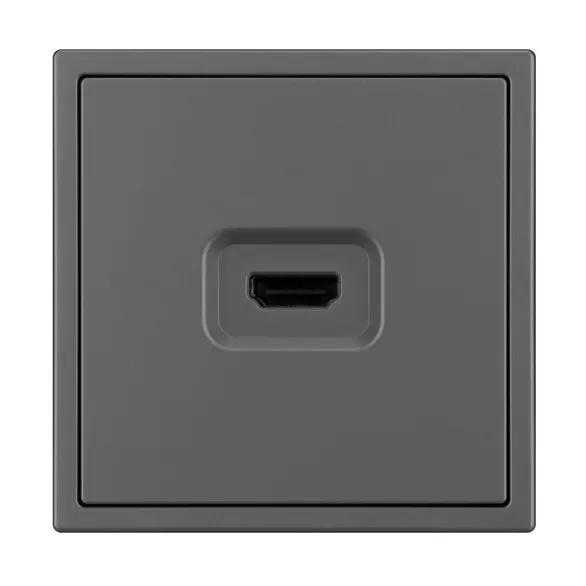Механизм HDMI розетки SCT-NOBE-MHD1-SFPL-GR (Arlight, Серый базальт)