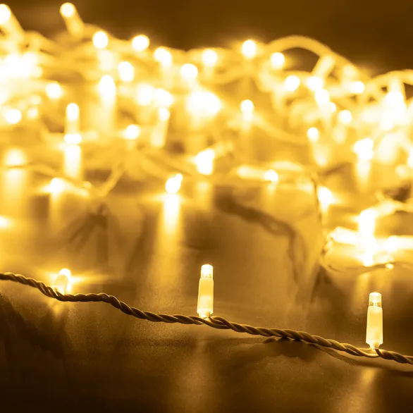 Светодиодная гирлянда ARD-STRING-PRO-10000-WHITE-100LED-FLASH WARM (230V, 7W) (Ardecoled, IP65)