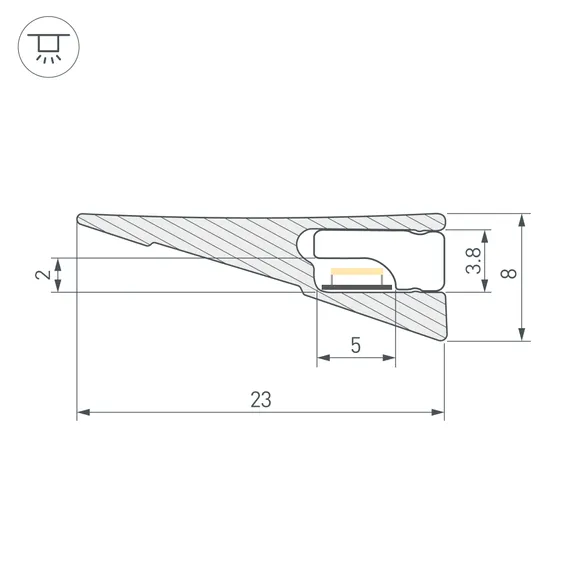 Профиль SL-MINI-SHELF-H8-2000 ANOD OLIVE GREY (Arlight, Алюминий)