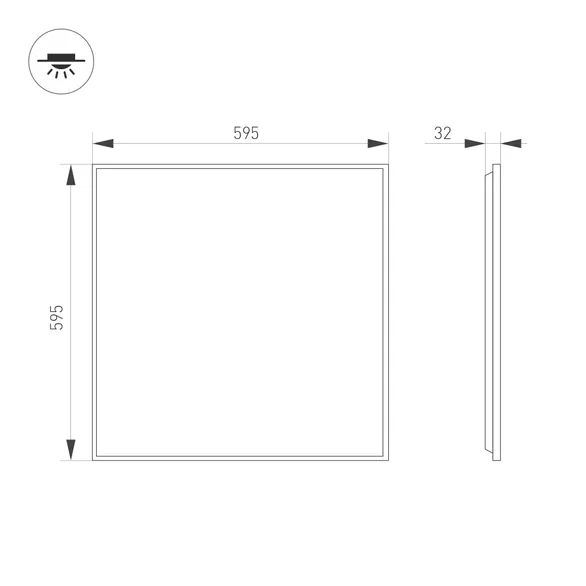 Светильник DL-TITAN-S600x600-40W Day4000-MIX (Белый, 120 deg, 230V, DALI) (Arlight, IP40 Металл, 7 лет)