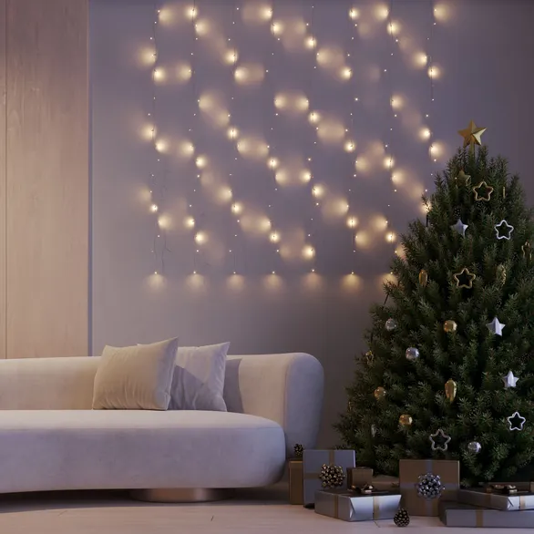 Светодиодная гирлянда ARD-CURTAIN-HOME-1500x1500-CLEAR-144LED Warm (230V, 6W) (Ardecoled, IP20)