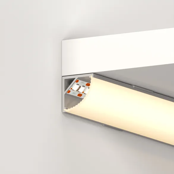 Профиль с экраном ARH-KANT-H16-2000 ANOD+OPAL (Arlight, Алюминий)