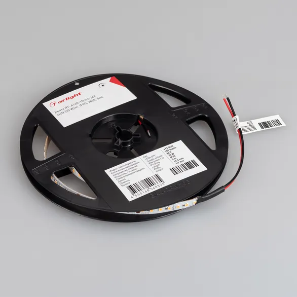 Светодиодная лента RT-A140-10mm 24V Day5000 SUN (20 W/m, IP20, 2835, 5m) (Arlight, -)