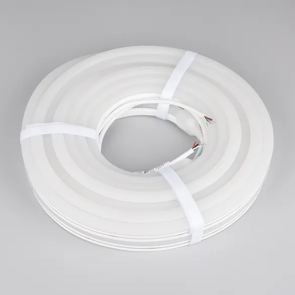 Светодиодная лента герметичная MOONLIGHT-PRO-SIDE-X336-12x24mm 24V RGBW-Day (12 W/m, IP68, 10m, wire x2) (Arlight, Вывод прямой, 5 лет)