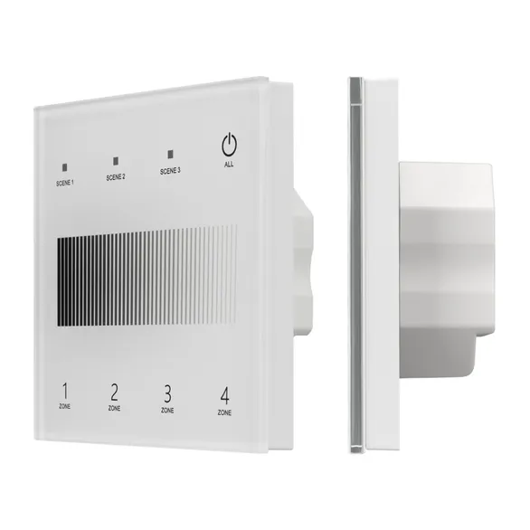 INTELLIGENT ARLIGHT Сенсорная панель SMART-DALI-301-11-4G-3SC-DT6 Белая (230V, встраиваемая, 2.4G) (IARL, IP20 Пластик, 5 лет)