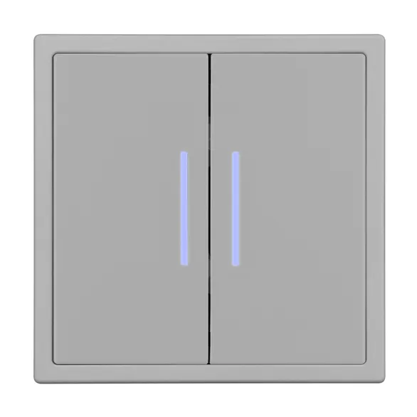 Механизм выключателя двухклавишный непроходной LED SWT-NOBE-MK02-SFPL-L-IS (230V, 10A) (Arlight, Никель)