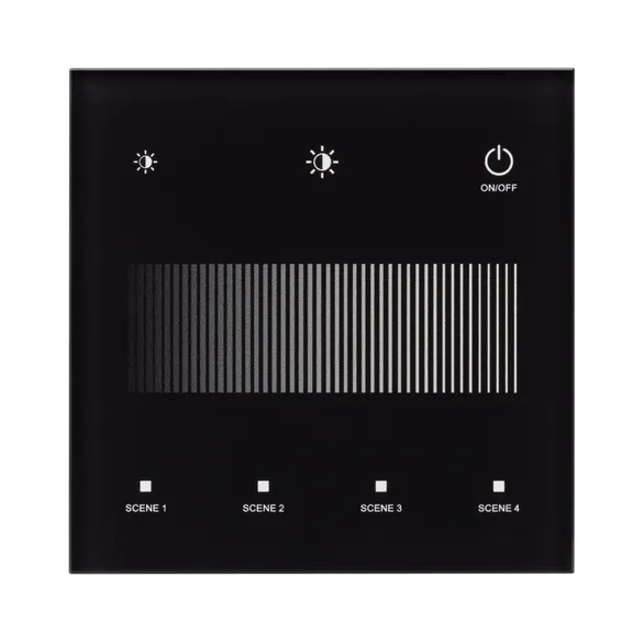 INTELLIGENT ARLIGHT Сенсорная панель SMART-DALI-301-11-1G-4SC-DT6 Черная (230V, встраиваемая, 2.4G) (IARL, IP20 Пластик, 5 лет)