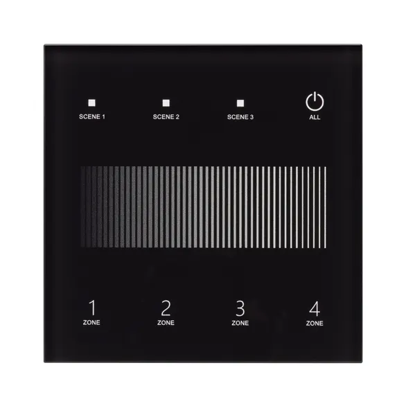 INTELLIGENT ARLIGHT Сенсорная панель SMART-DALI-301-11-4G-3SC-DT6 Черная (230V, встраиваемая, 2.4G) (IARL, IP20 Пластик, 5 лет)