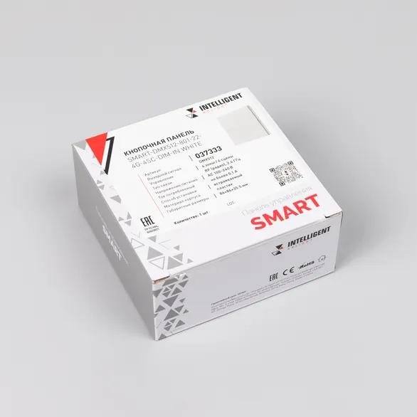 INTELLIGENT ARLIGHT Кнопочная панель SMART-DMX512-801-22-4G-4SC-DIM-IN White (230V, 2.4G) (IARL, IP20 Пластик, 5 лет)