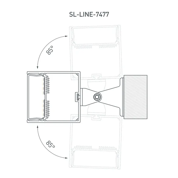 Профиль с экраном SL-LINE-7477-2500 ANOD+OPAL (Arlight, Алюминий)