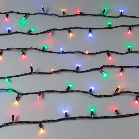 Светодиодная гирлянда ARD-STRING-CLASSIC-10000-BLACK-100LED-LIVE RGB (230V, 7W) (Ardecoled, IP65)