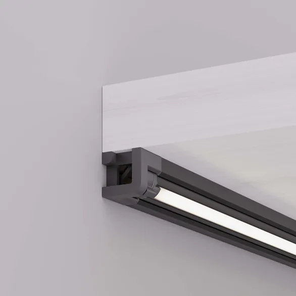 Профиль с экраном SL-KANT-H10-ROTATE-2000 IRON GREY (Arlight, Алюминий+пластик)