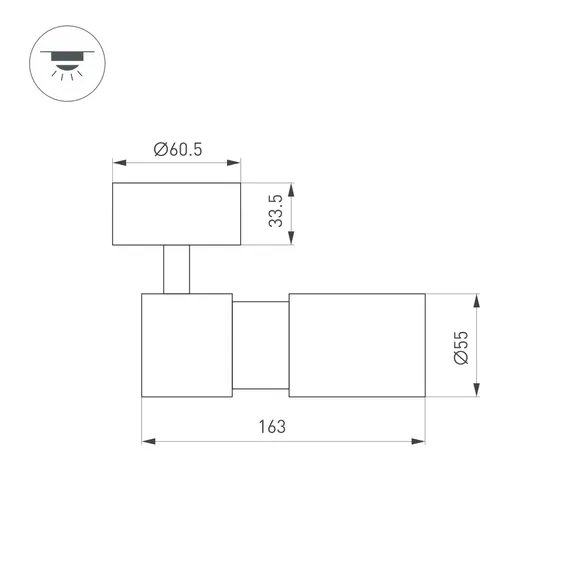 Светильник SP-ARTEMIS-SURFACE-FLAP-R55-12W Day4000 (BK, 8-80 deg, 230V) (Arlight, IP20 Металл, 5 лет)