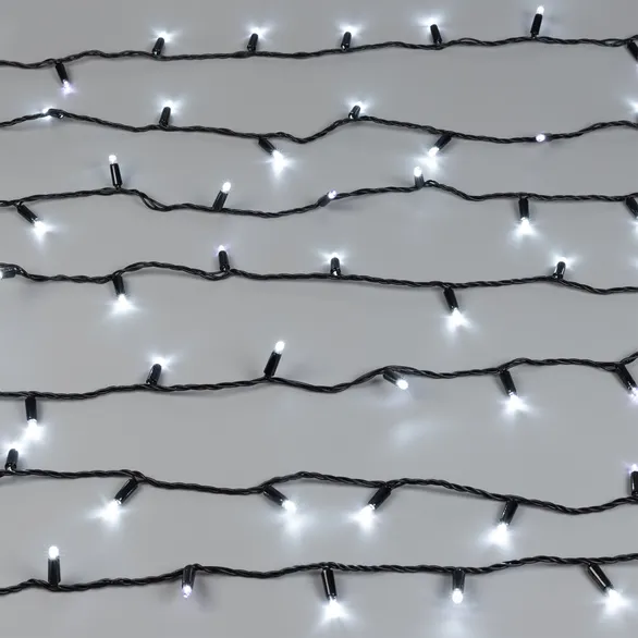 Светодиодная гирлянда ARD-STRING-CLASSIC-10000-BLACK-100LED-FLASH WHITE (230V, 7W) (Ardecoled, IP65)
