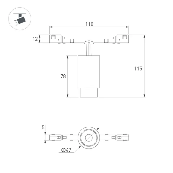 Светильник MAG-MICROCOSM-SPOT-ZOOM-R47-9W Warm3000 (WH, 15-55 deg, 24V) (Arlight, IP20 Металл, 5 лет)