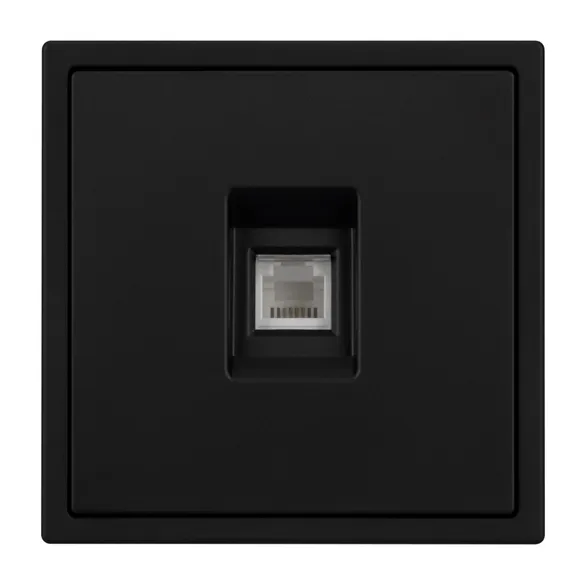 Механизм телефонной розетки SCT-NOBE-MTL1-SFPL-BK (RJ-11, 4C) (Arlight, Черный оникс)