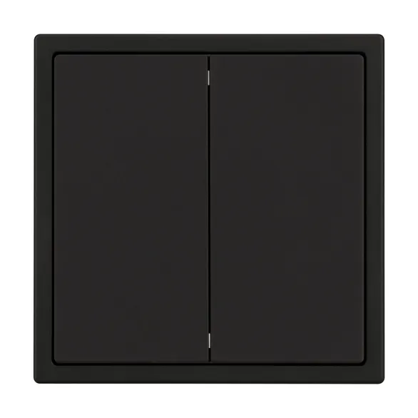 Механизм звонкового выключателя двухклавишный SWT-NOBE-MKR2-SFPL-BK (230V, 10A) (Arlight, Черный оникс)