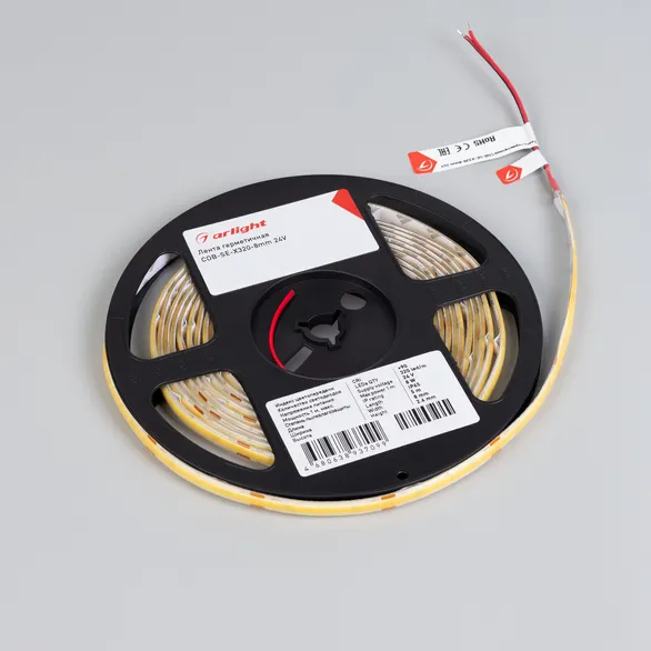 Светодиодная лента герметичная COB-SE-X320-8mm 24V Warm2700 (8 W/m, IP65, 5m) (Arlight, -)