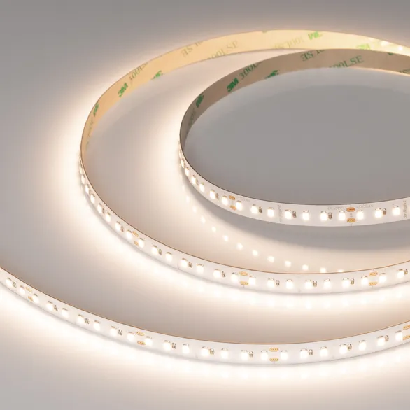 Светодиодная лента RT-A140-10mm 24V Warm3500 SUN (20 W/m, IP20, 2835, 5m) (Arlight, -)