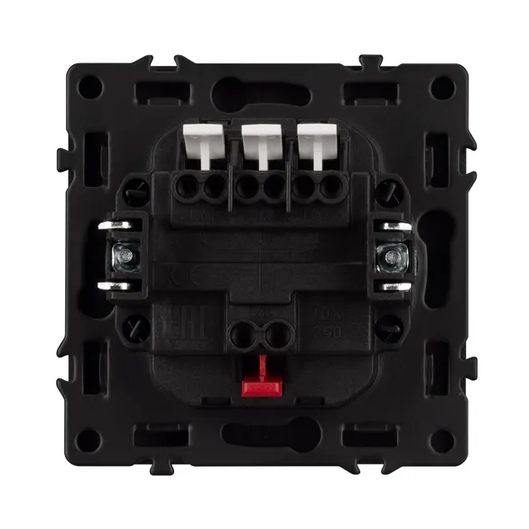 Механизм выключателя трехклавишный непроходной SWT-NOBE-MK03-SFPL-GR (230V, 10A) (Arlight, Серый базальт)