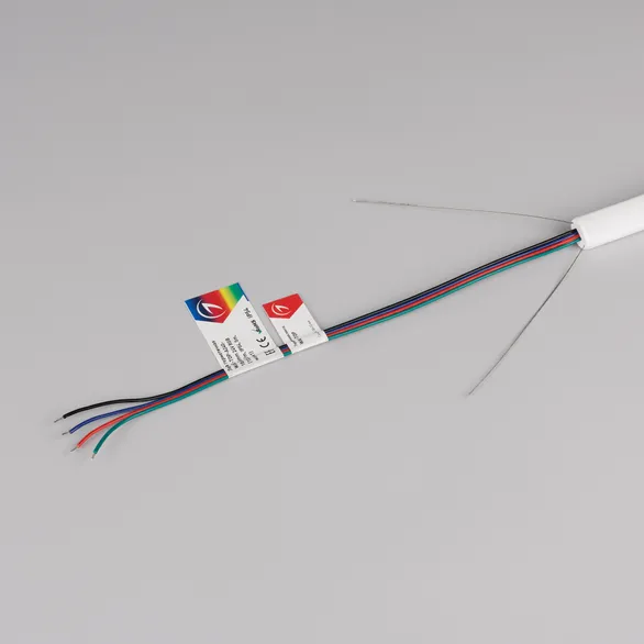 Светодиодная лента герметичная WAVE-TOP-A240-18x15mm 24V RGB (10 W/m, IP54, 5m, wire x1) (Arlight, Вывод прямой, 3 года)