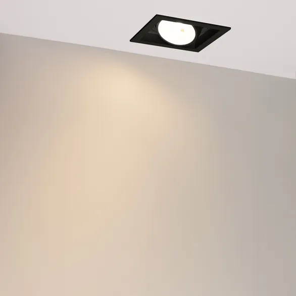 Светильник MS-VORTEX-BUILT-S140x140-30W Warm3000 (BK-BK, 50 deg, 230V) (Arlight, IP20 Металл, 5 лет)