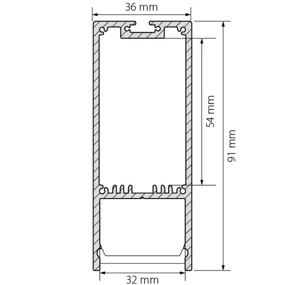 Профиль с экраном SL-LINE-3691-2500 ANOD+OPAL (Arlight, Металл)