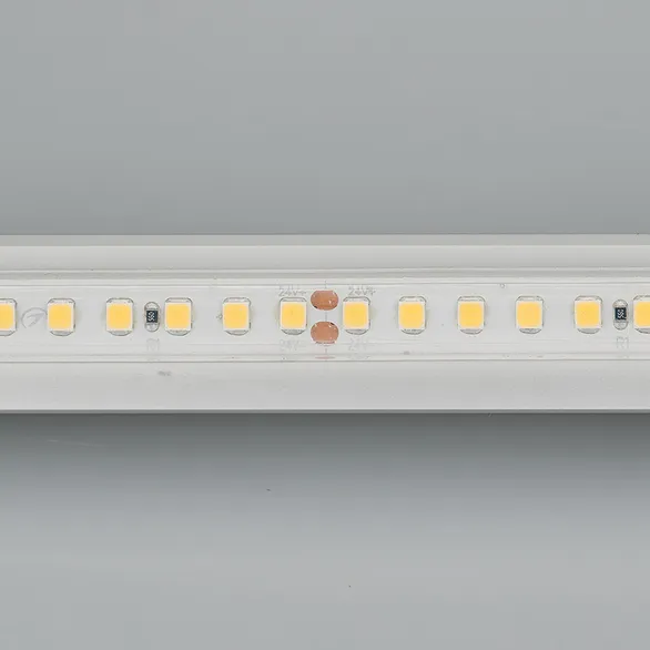 Светодиодная лента RTW 2-5000PS-50m 24V Warm2700 2x (2835, 160 LED/m, LUX) (Arlight, 12 Вт/м, IP67)