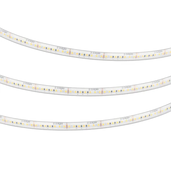 Светодиодная лента герметичная RTW-PS-A140-12mm 24V Warm2400 (4-18 W/m, IP67, 5m) (Arlight, CRI>90)