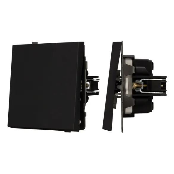 Механизм выключателя одноклавишный проходной SWT-TENDO-MKP1-SFPL-BK (230V, 10A) (Arlight, -)