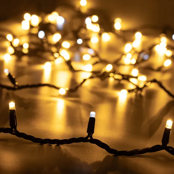 Светодиодная гирлянда ARD-STRING-PRO-10000-BLACK-100LED-FLASH WARM (230V, 7W) (Ardecoled, IP65)