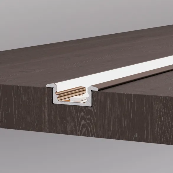 Профиль LINE-2308-F-2000 ANOD BROWN DEEP (Arlight, Алюминий)