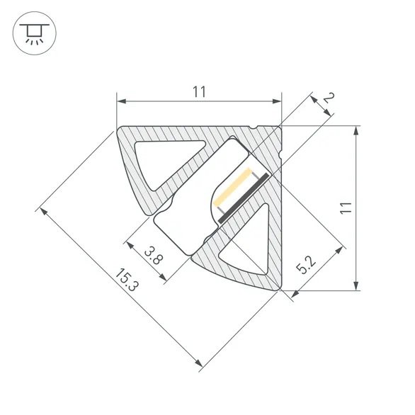 Профиль SL-KANT-H11-2000 ANOD OLIVE GREY (Arlight, Алюминий)