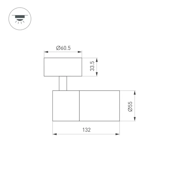 Светильник SP-ARTEMIS-SURFACE-FLAP-R55-12W Day4000 (WH, 8-80 deg, 230V) (Arlight, IP20 Металл, 5 лет)