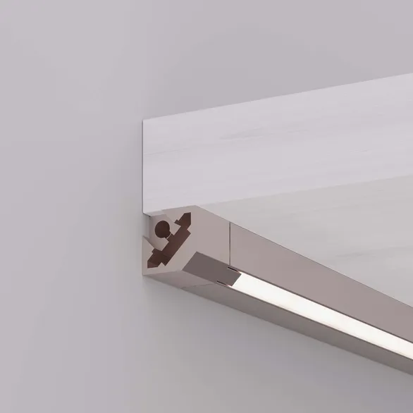 Профиль c экраном SL-KANT-H10-SQUARE-2000 CHAMPAGNE GOLD (Arlight, Алюминий+пластик)