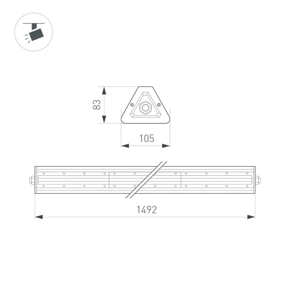 Светильник SP-LAGERN-L1500-250W Day4000 (WH, 90х110 deg, 230V) (Arlight, IP65 Металл, 5 лет)