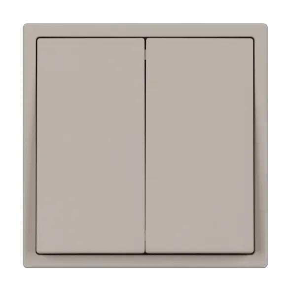 Механизм звонкового выключателя двухклавишный SWT-NOBE-MKR2-SFPL-CA (230V, 10A) (Arlight, Кашемир)