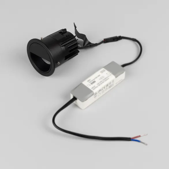 Светильник встраиваемый DL-VEILA-R63-8W Warm3000 (Черный RAL9005, A44x46 deg, 230V) (Arlight, IP20 Металл, 5 лет)